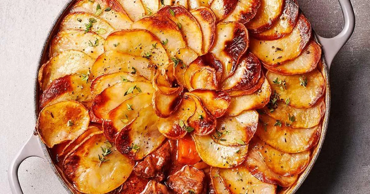 Ultimate Beef and Crispy Potato Hotpot