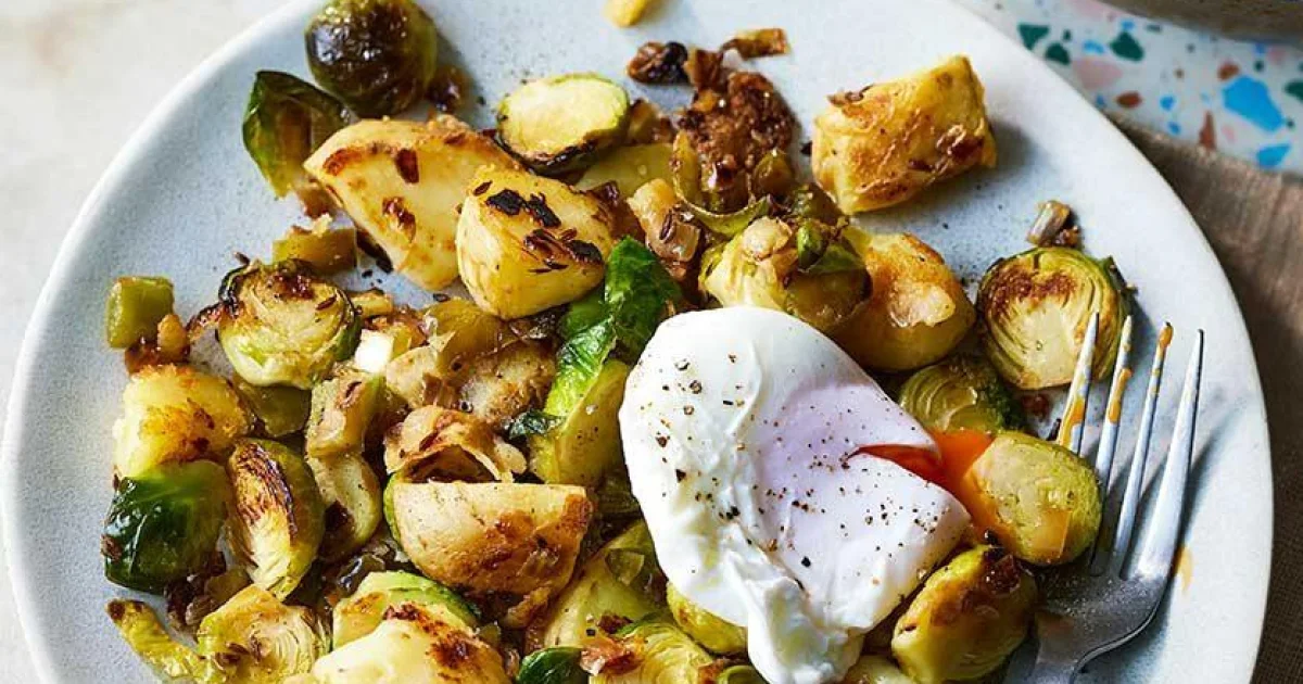 Hearty Winter Breakfast Hash with Poached Eggs