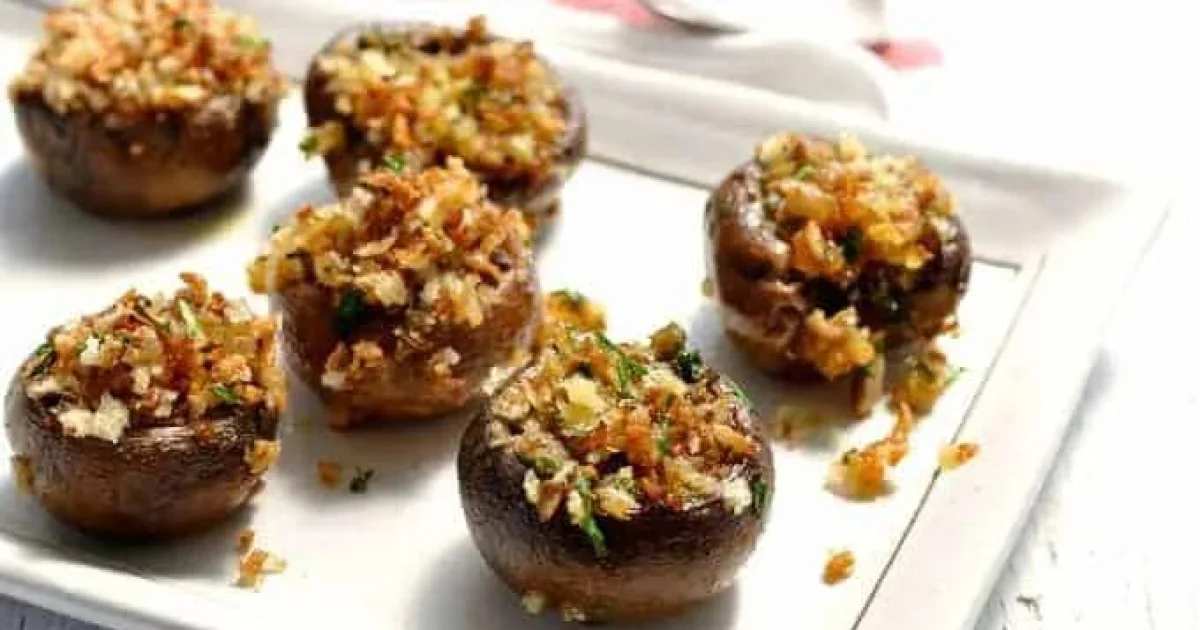 Garlic and Herb Stuffed Mushrooms with Panko