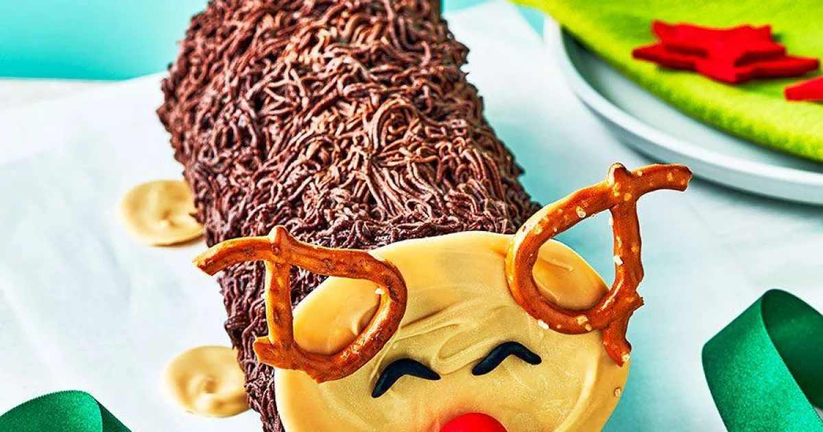 Rudy the Reindeer Chocolate Roulade