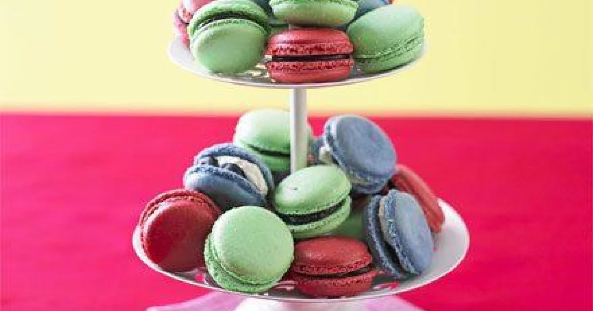 Classic French Raspberry Macarons with Dark Chocolate Ganache
