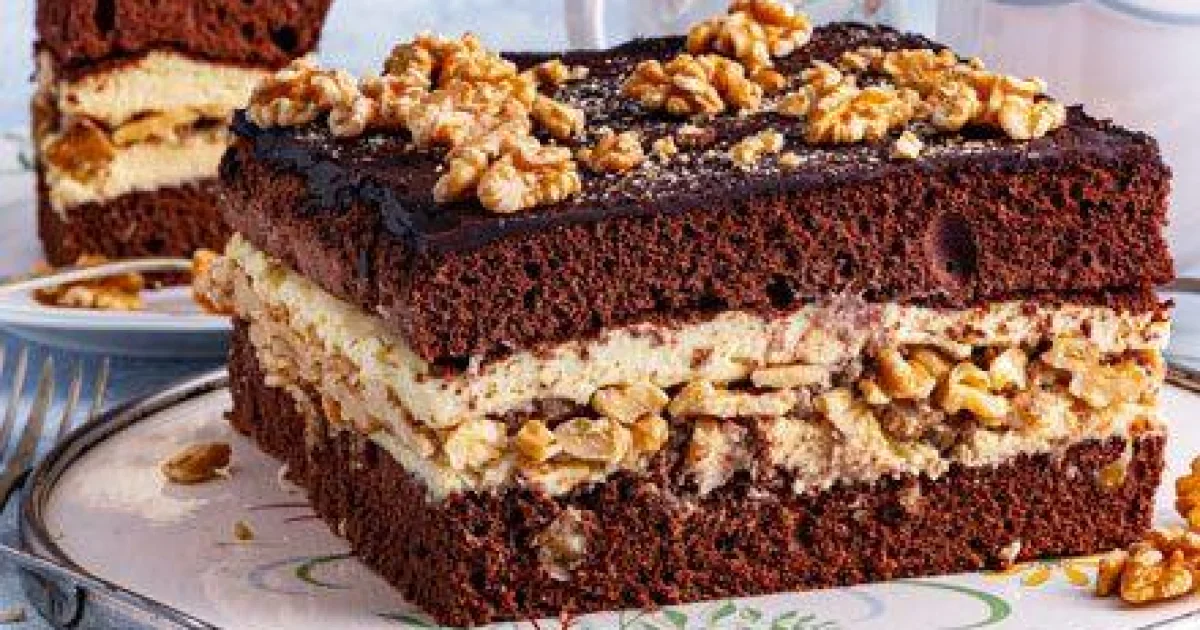 Polish Chocolate and Walnut Layer Cake